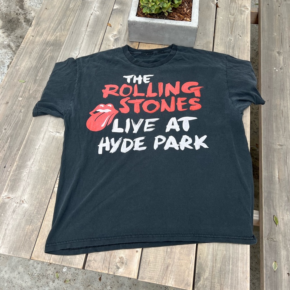 vintage rolling stones hyde park band t-shirt